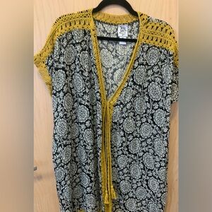 Ivy Jane light weight gold crochet cover up.